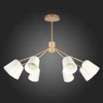 SLE155902-08 Светильник потолочный Золотистый/Белый E14 8*40W MARIO — изображение 5