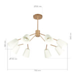 SLE155902-08 Светильник потолочный Золотистый/Белый E14 8*40W MARIO — изображение 19