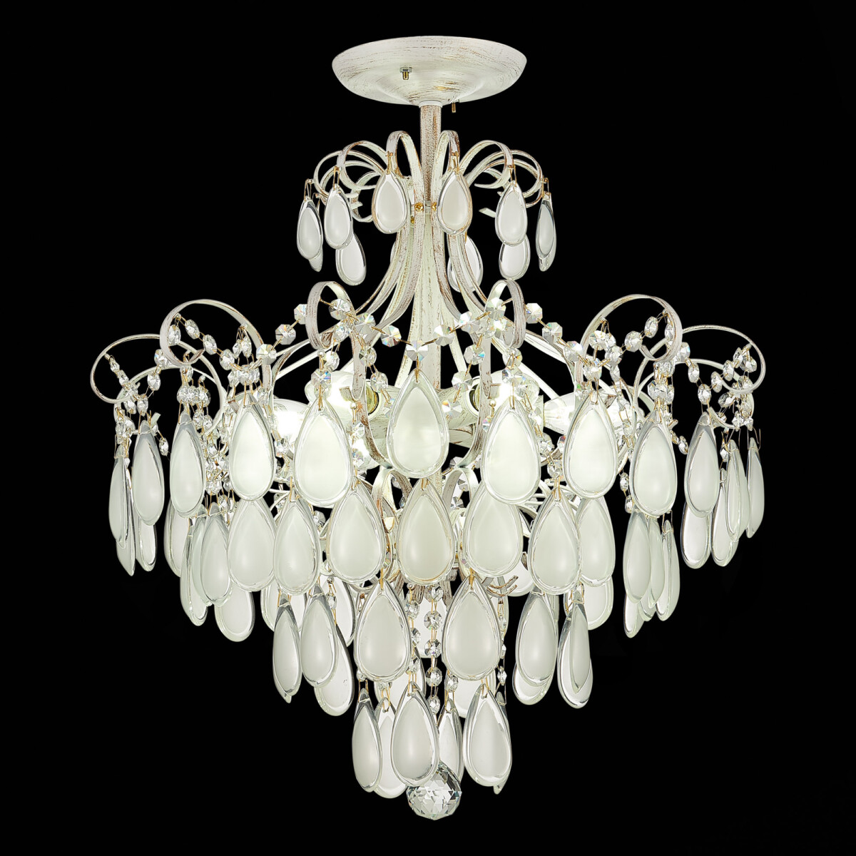 SLE160302-06 Светильник потолочный Золотистый/Белый матовый E14 6*60W MAGONZA — изображение 1