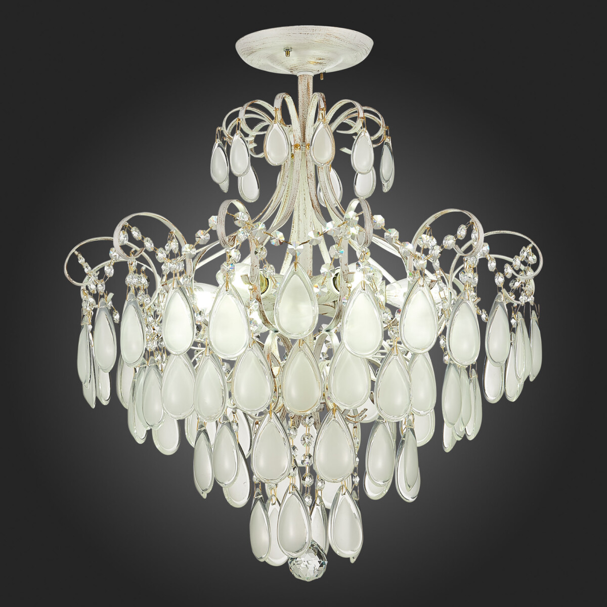 SLE160302-06 Светильник потолочный Золотистый/Белый матовый E14 6*60W MAGONZA — изображение 2