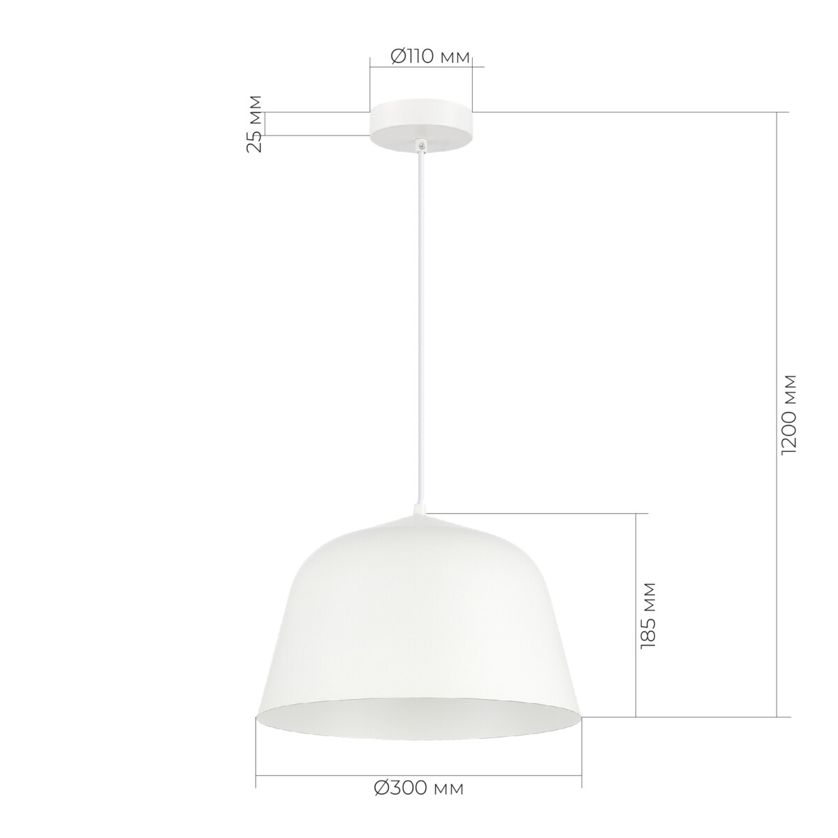 SLE1805-503-01 Светильник подвесной Белый/Белый E27 1*40W BLANK — изображение 6