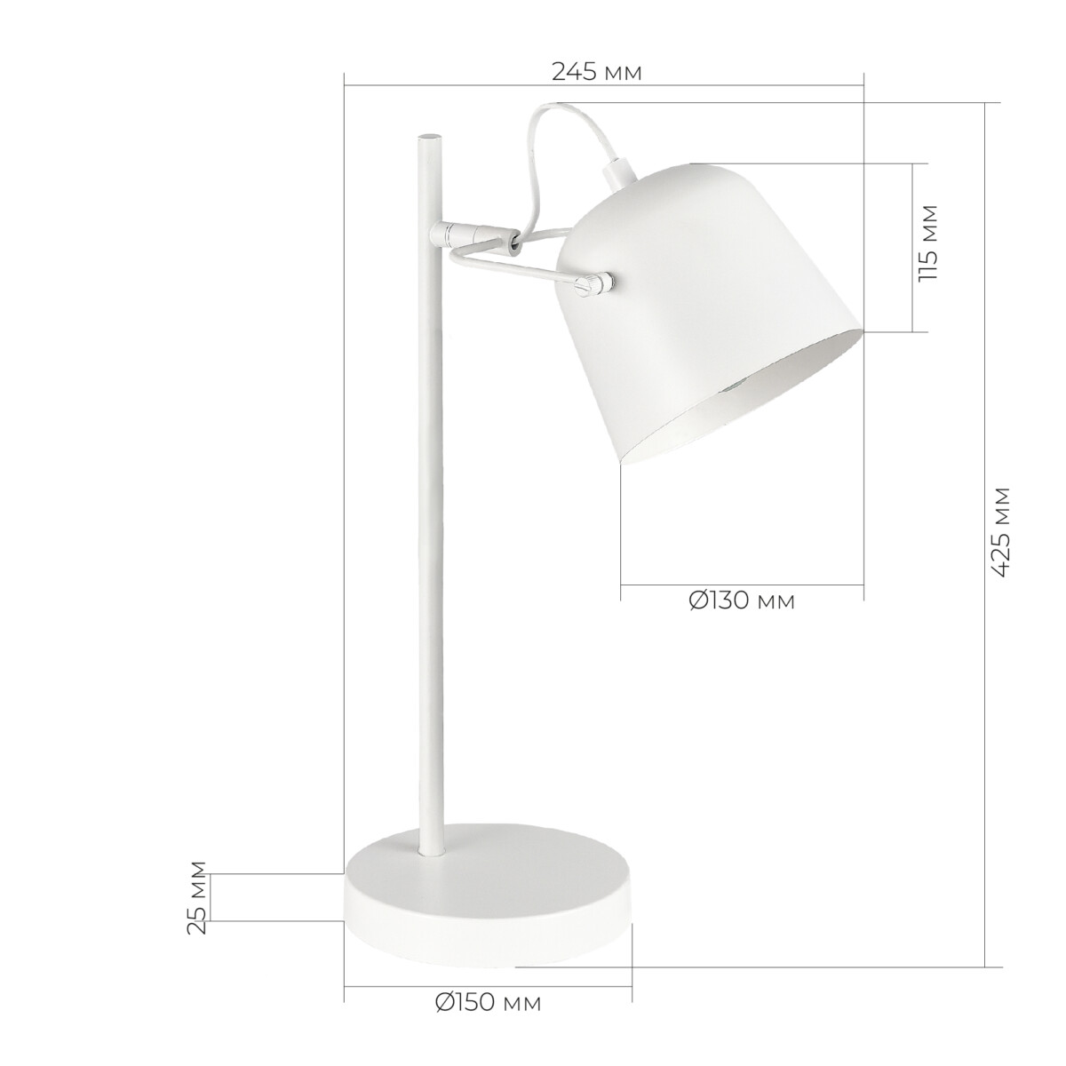 SLE1805-504-01 Прикроватная лампа Белый/Белый E27 1*40W BLANK — изображение 5