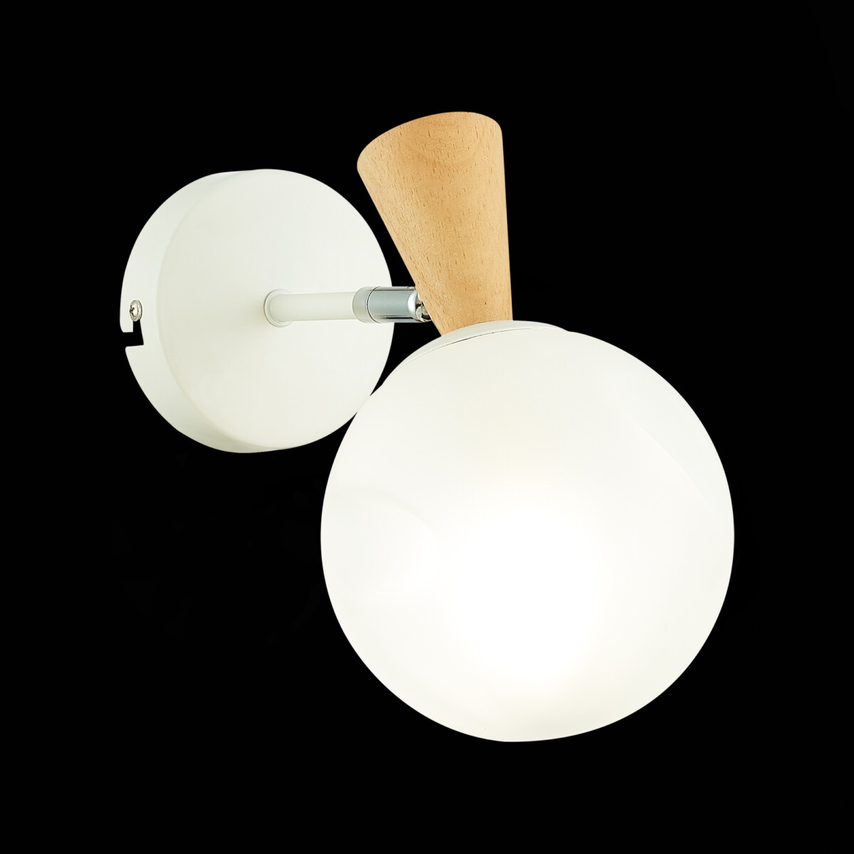 SLE220701-01 Светильник настенный Белый, Светлое дерево/Белый E14 1*40W CATANIA — изображение 1