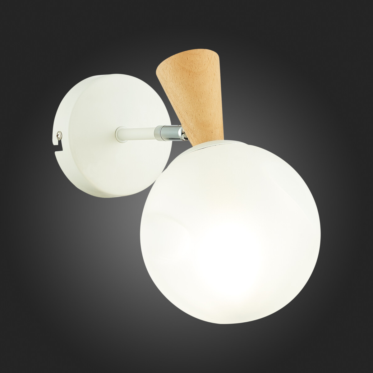 SLE220701-01 Светильник настенный Белый, Светлое дерево/Белый E14 1*40W CATANIA — изображение 2