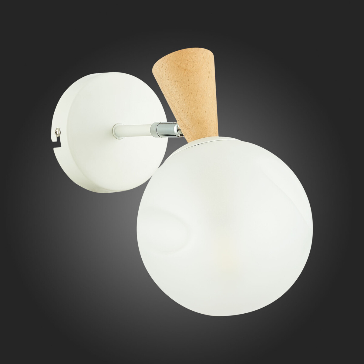 SLE220701-01 Светильник настенный Белый, Светлое дерево/Белый E14 1*40W CATANIA — изображение 5