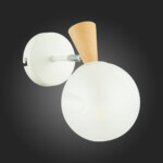 SLE220701-01 Светильник настенный Белый, Светлое дерево/Белый E14 1*40W CATANIA — изображение 5