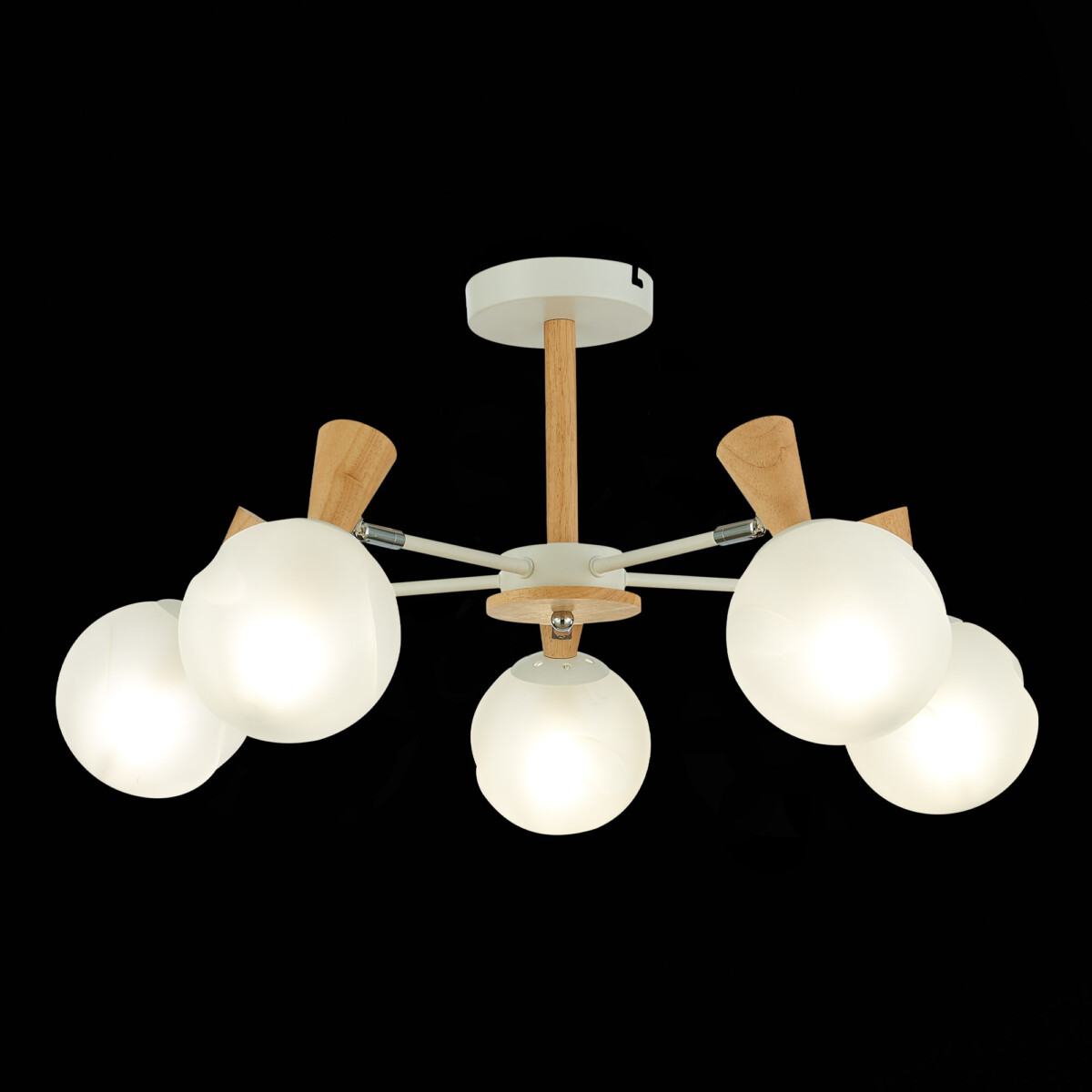 SLE220702-05 Светильник потолочный Белый, Светлое дерево/Белый E14 5*40W CATANIA — изображение 1