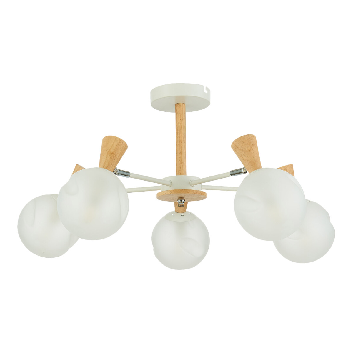 SLE220702-05 Светильник потолочный Белый, Светлое дерево/Белый E14 5*40W CATANIA — изображение 6