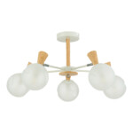 SLE220702-05 Светильник потолочный Белый, Светлое дерево/Белый E14 5*40W CATANIA — изображение 6