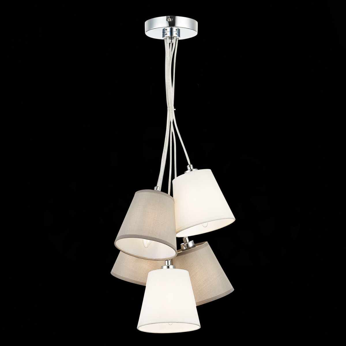 SLE300403-05 Светильник подвесной Хром/Белый, Серый E14 5*40W PRATO — изображение 1