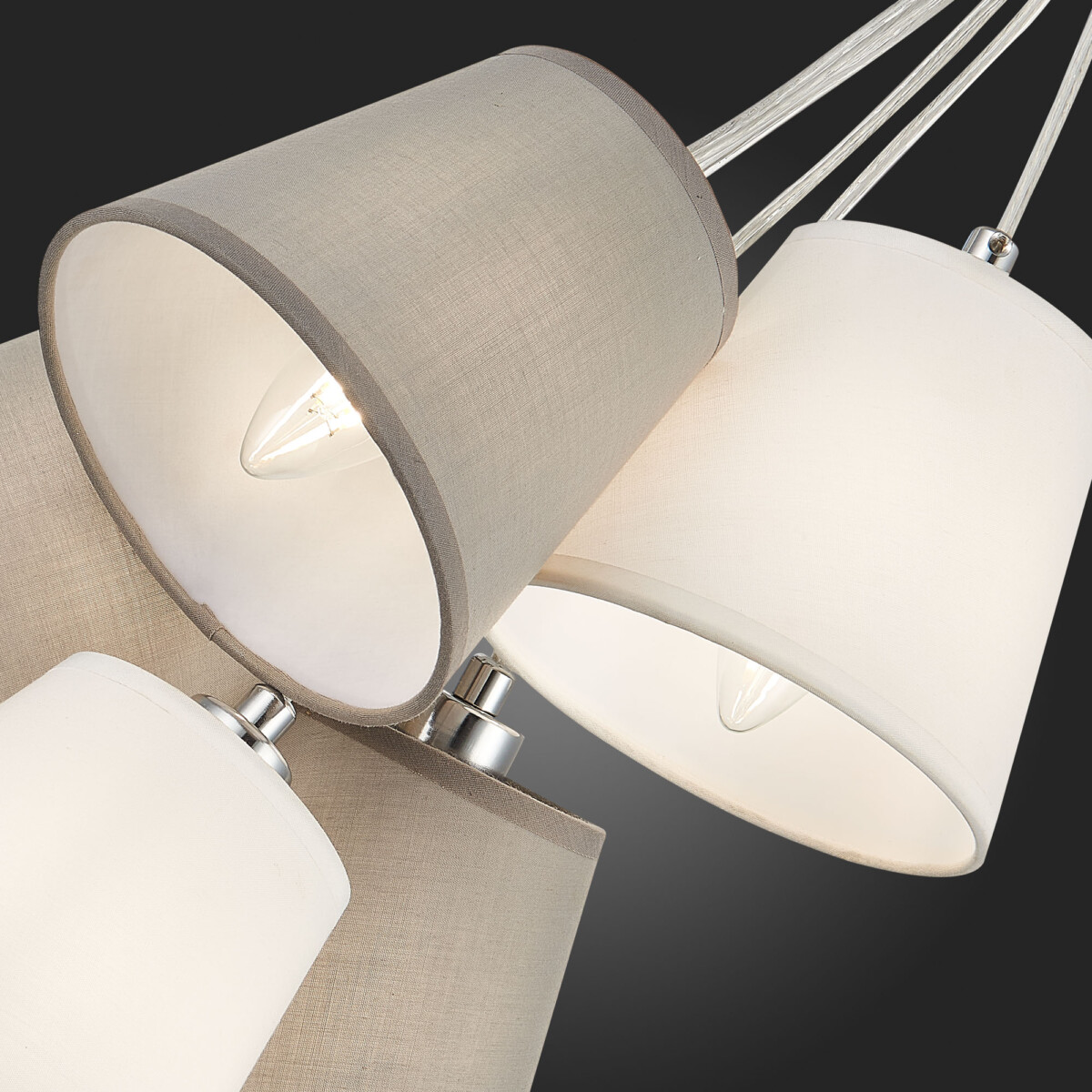 SLE300403-05 Светильник подвесной Хром/Белый, Серый E14 5*40W PRATO — изображение 8