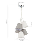 SLE300403-05 Светильник подвесной Хром/Белый, Серый E14 5*40W PRATO — изображение 10