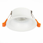 ST200.508.01 Св-к встр. Белый GU10 1*50W  D89xH40 220V Без ламп Встраиваемые светильники — изображение 2