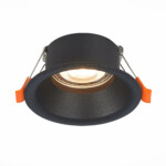 ST201.408.01 Св-к встр. Черный GU10 1*50W  D89xH40 220V Без ламп Встраиваемые светильники