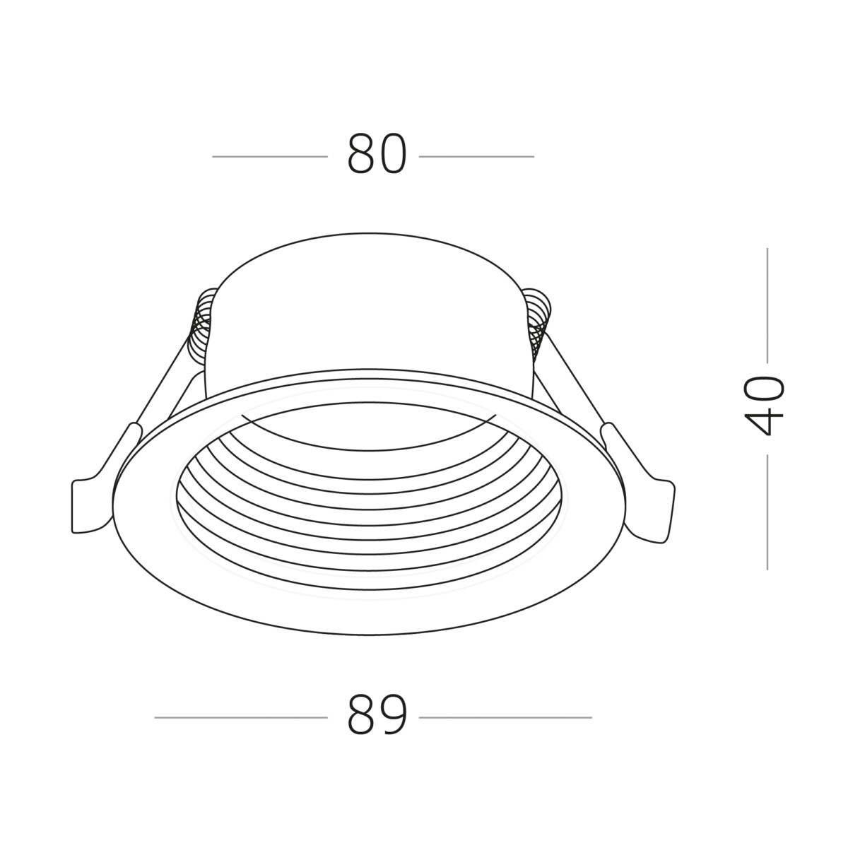 ST202.408.01 Св-к встр. Черный GU10 1*50W  D89xH40 220V Без ламп Встраиваемые светильники — изображение 4