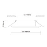 ST204.508.01 Св-к встр. Белый GU10 1*50W  L94xW94xH25 220V Без ламп Встраиваемые светильники — изображение 4