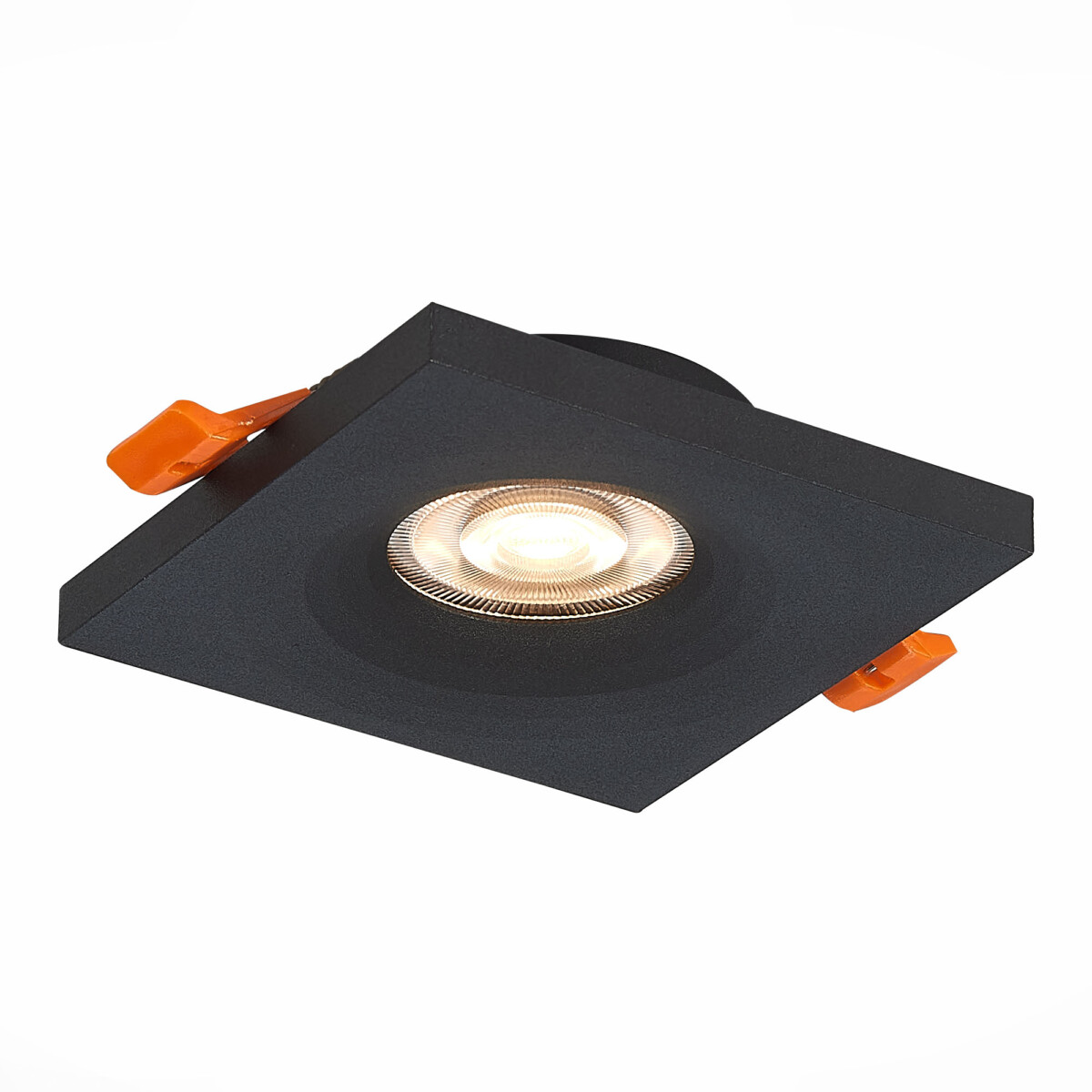 ST205.418.01 Св-к встр. Черный GU10 1*50W  L94xW94xH27 220V Без ламп Встраиваемые светильники — изображение 1