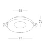 ST205.508.01 Св-к встр. Белый GU10 1*50W  D95xH27 220V Без ламп Встраиваемые светильники — изображение 4
