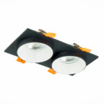 ST206.428.02 Св-к встр. Черный GU10 2*50W  IP20 L175xW92xH38 220V Без ламп Встраиваемые светильники — изображение 2