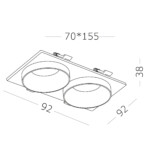 в наличии ST206.528.02 Св-к встр. Белый GU10 2*50W IP20 L175xW92xH38 220V Без ламп Встраиваемые светильники - купить в интернет-магазине Светильники Торг
