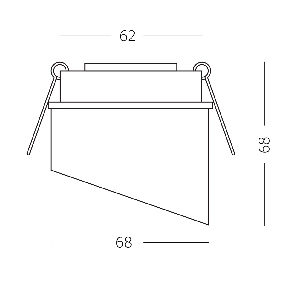 ST214.408.01 Св-к встр. Черный GU10 1*50W  IP20 L68xW68xH68 220V Без ламп Встраиваемые светильники — изображение 4