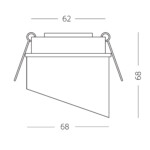 ST214.408.01 Св-к встр. Черный GU10 1*50W  IP20 L68xW68xH68 220V Без ламп Встраиваемые светильники — изображение 4