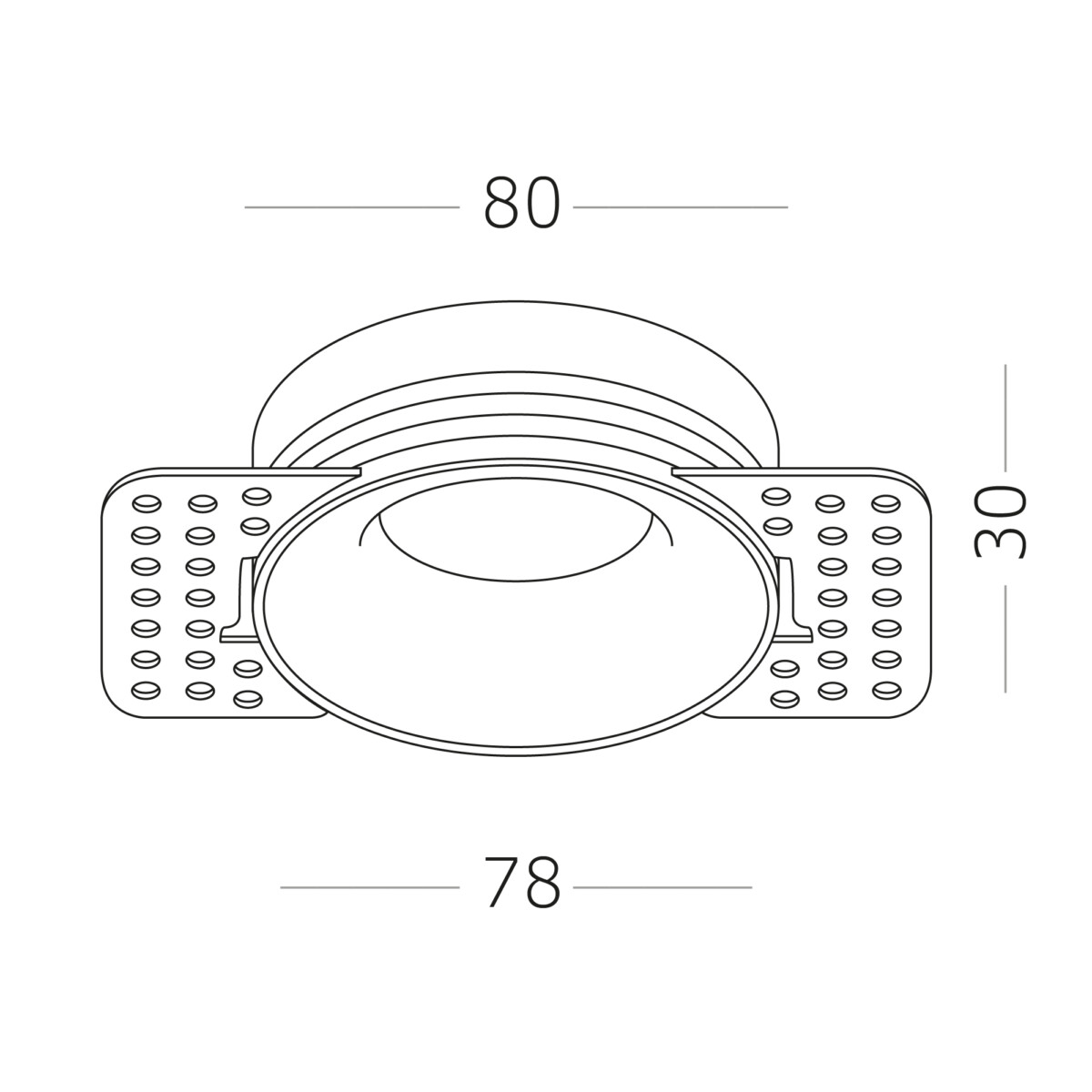 ST218.548.01 Св-к встр. Белый GU10 1*50W  IP20 D78xH30 165-265V Без ламп Встраиваемые светильники — изображение 3
