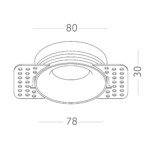 ST218.548.01 Св-к встр. Белый GU10 1*50W  IP20 D78xH30 165-265V Без ламп Встраиваемые светильники — изображение 3