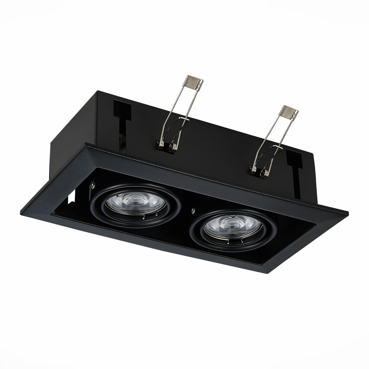 ST250.448.02 Св-к встр. Черный GU10 2*50W  L245xW126xH70 220V Без ламп Встраиваемые светильники — изображение 2