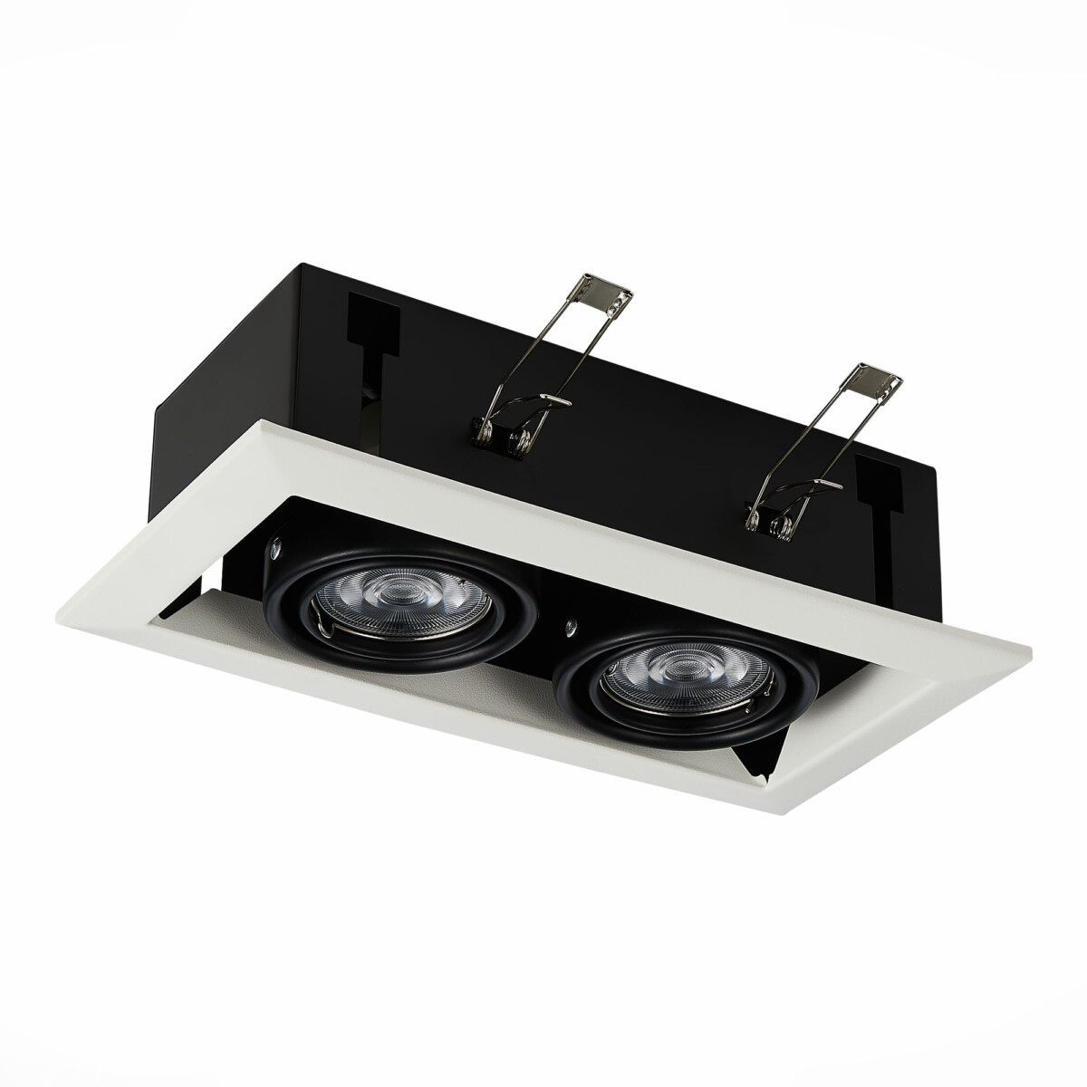 ST250.548.02 Св-к встр. Черный GU10 2*50W  L245xW126xH70 220V Без ламп Встраиваемые светильники — изображение 2