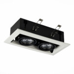 ST250.548.02 Св-к встр. Черный GU10 2*50W  L245xW126xH70 220V Без ламп Встраиваемые светильники — изображение 2