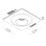 ST253.508.01 Св-к встр. из гипса Белый GU10 1*50W  IP20 L220xW220xH58 180-240V Без ламп Встраиваемые светильники — изображение 4