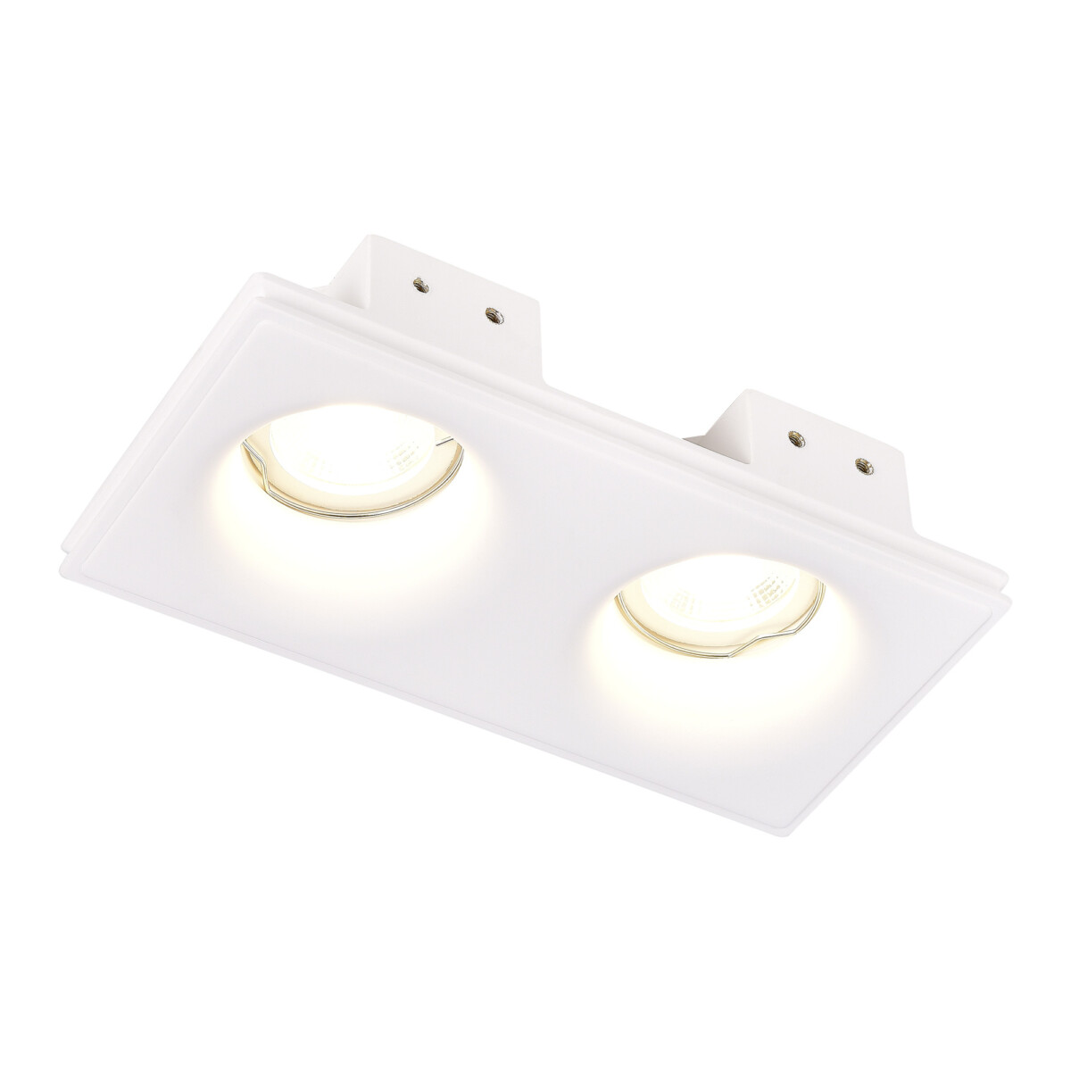 ST254.328.02_01W ST254.328.02 Св-к встр. из гипса Белый GU10 2*50W IP20 L200xW100xH45 180-240V Без ламп Встраиваемые светильники — изображение 1