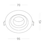 ST255.408.01 Св-к встр. Черный GU10 1*50W IP65 D95xH45 220V Без ламп Встраиваемые светильники — изображение 2
