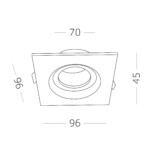 ST255.418.01 Св-к встр. Черный GU10 1*50W  IP65 L96xW96xH45 220V Без ламп Встраиваемые светильники — изображение 2