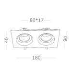 ST255.528.02 Св-к встр. Белый GU10 2*50W  IP65 L180xW90xH40 220V Без ламп Встраиваемые светильники — изображение 5