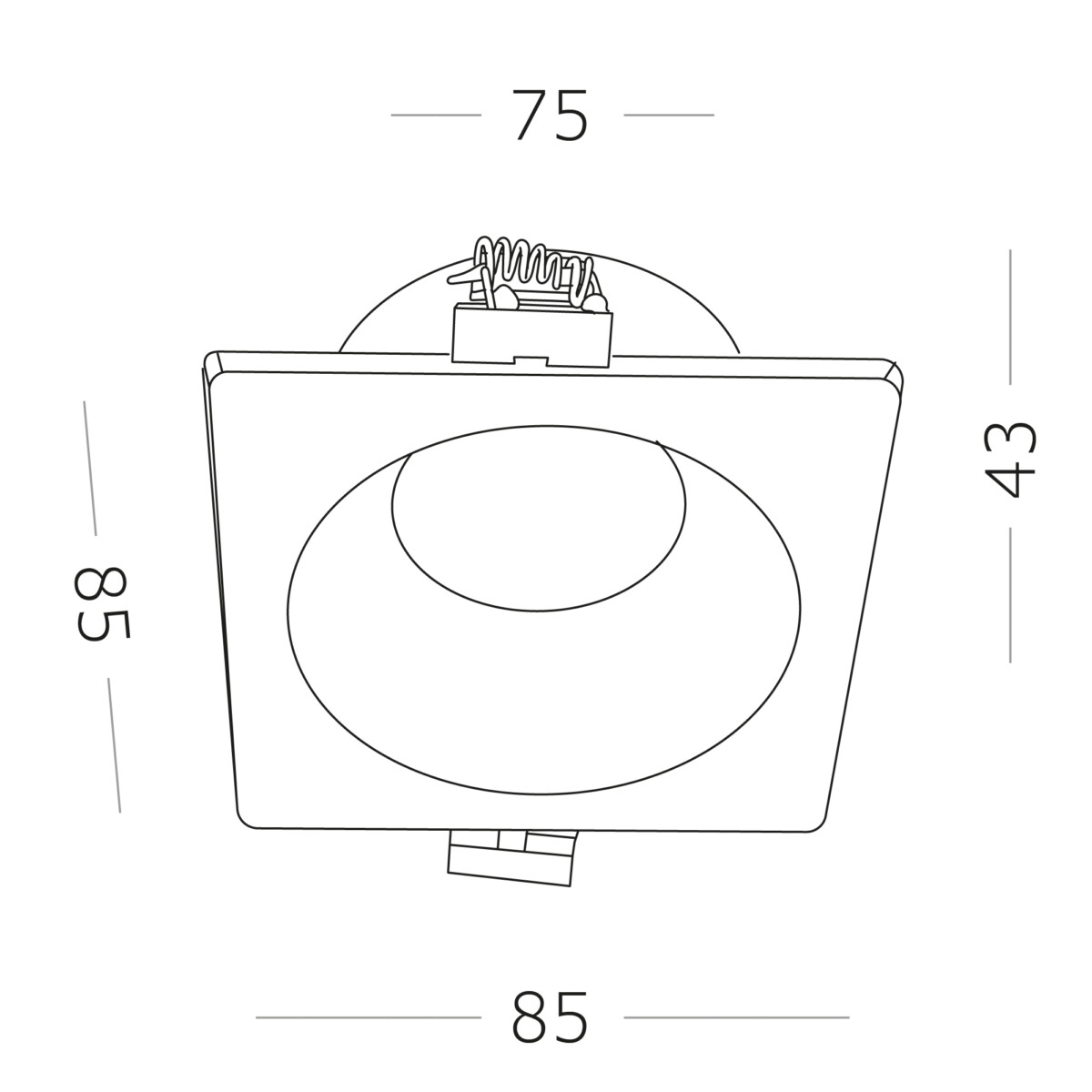 ST256.418.01 Св-к встр. Черный GU10 1*50W  IP65 L85xW85xH53 220V Без ламп Встраиваемые светильники — изображение 2