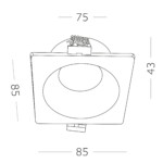 ST256.418.01 Св-к встр. Черный GU10 1*50W  IP65 L85xW85xH53 220V Без ламп Встраиваемые светильники — изображение 2