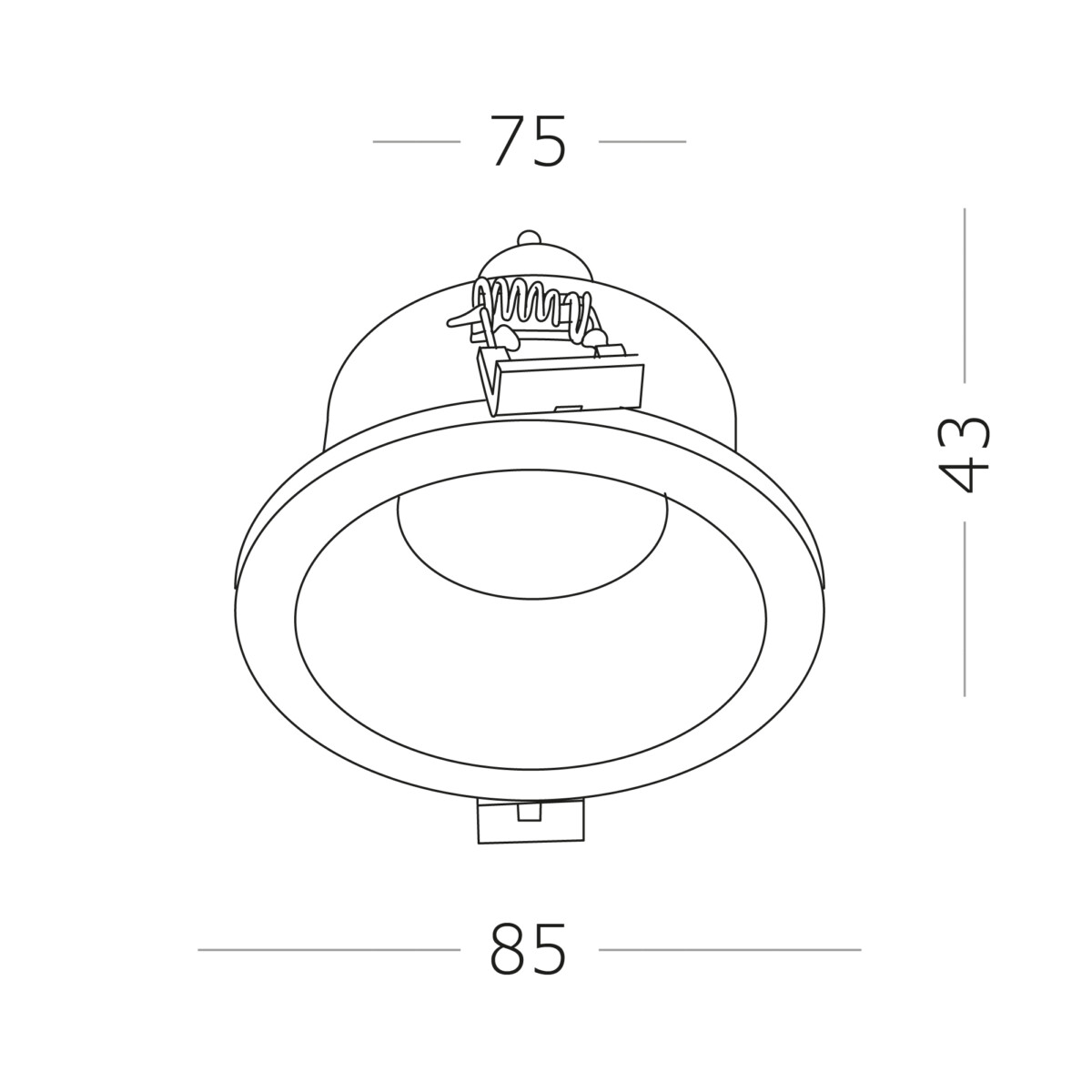 ST256.508.01 Св-к встр. Белый GU10 1*50W  IP65 D85xH53 220V Без ламп Встраиваемые светильники — изображение 2