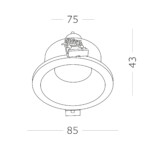 ST256.508.01 Св-к встр. Белый GU10 1*50W  IP65 D85xH53 220V Без ламп Встраиваемые светильники — изображение 2