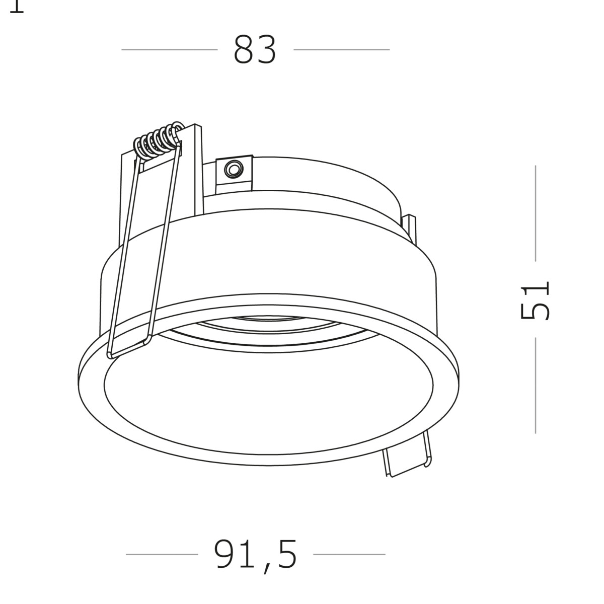 ST261.508.01_04W ST261.508.01 Св-к встр. Белый GU10 1*50W IP20 D91,5xH5,2 220V Без ламп Встраиваемые светильники — изображение 2