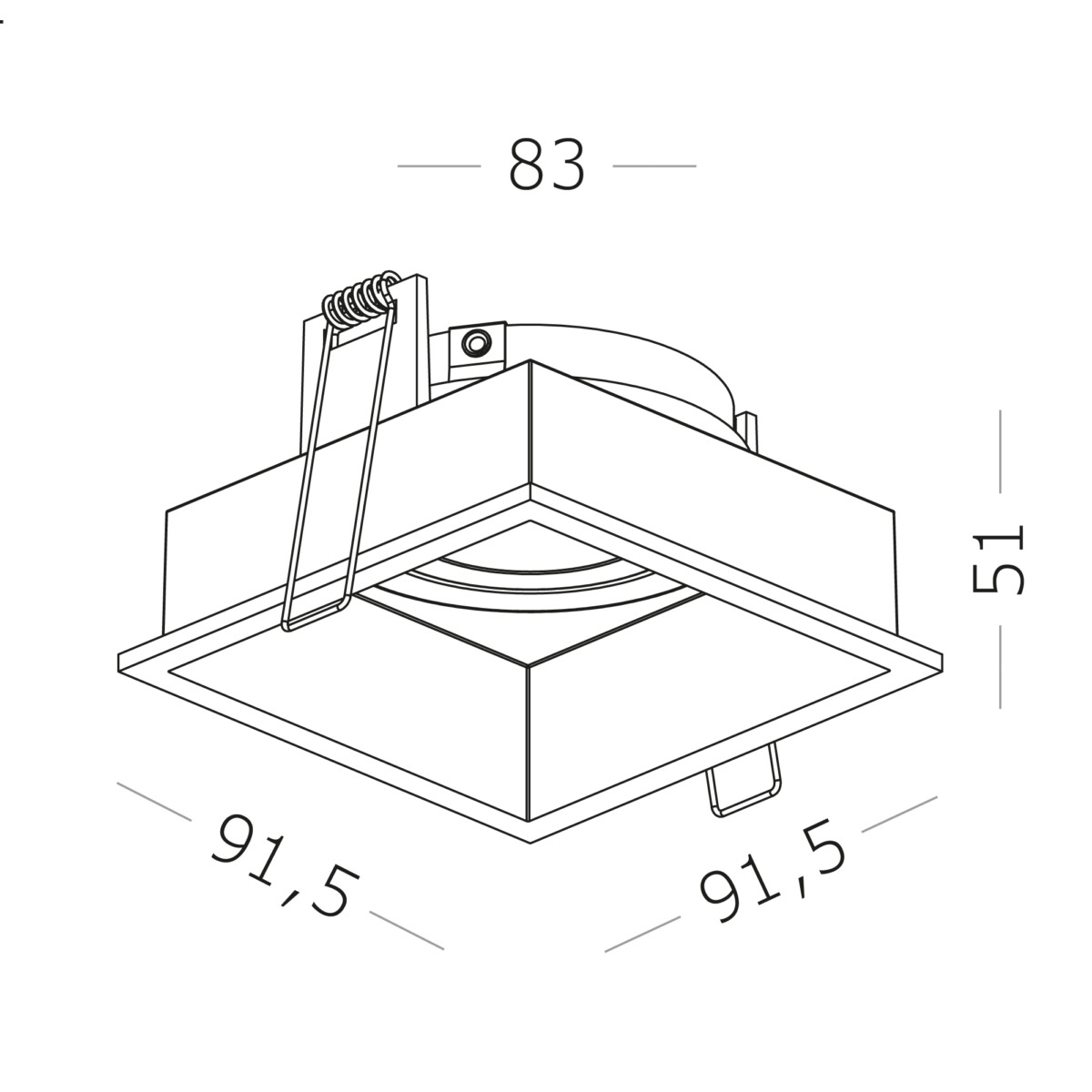 ST261.518.01_04W ST261.518.01 Св-к встр. Белый GU10 1*50W IP20 L91,5xW91,5xH5,2 220V Без ламп Встраиваемые светильники — изображение 2