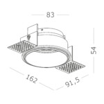 ST262.408.01 Св-к встр. Черный GU10 1*50W IP20 D91,5xH5,2 220V Без ламп Встраиваемые светильники — изображение 2