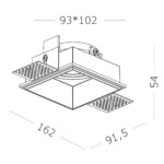 ST262.518.01 Св-к встр. Белый GU10 1*50W IP20 L91,5xW91,5xH5,2 220V Без ламп Встраиваемые светильники — изображение 2