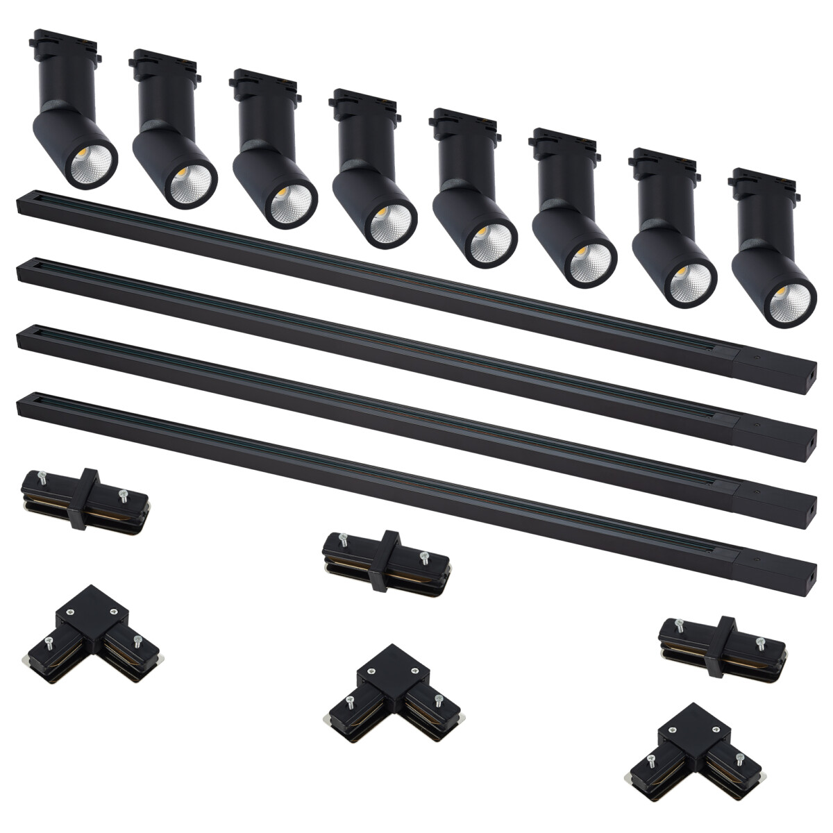 ST2650.430.08 Комплект трек,черный,8 св-ков,4 шинопр-да,кон-ры,ST650.436.10,ST001.419.00,ST002.419.0 BASE — изображение 1
