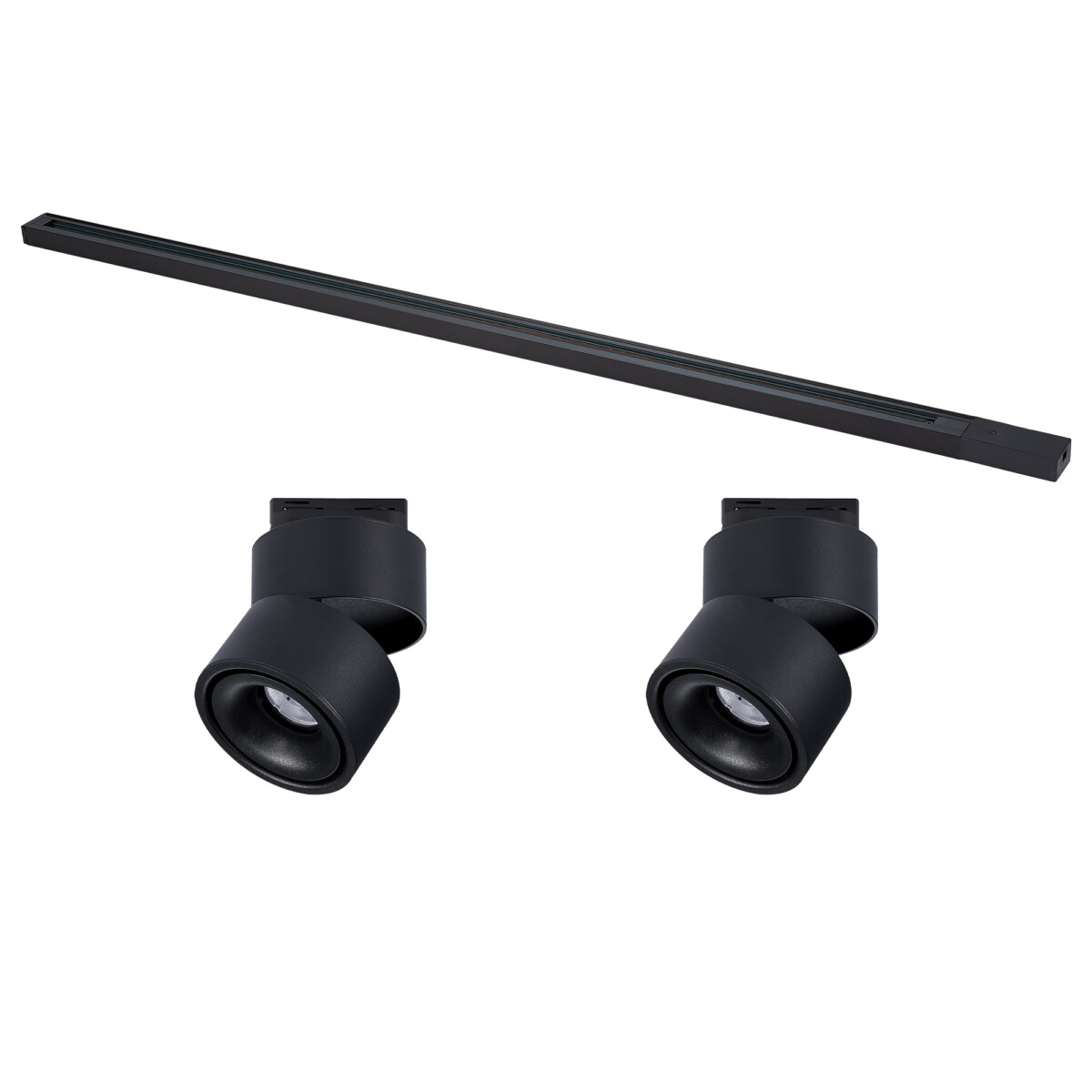 ST2652.430.02 Комплект трековый однофазный, черный, 2 светильника, 1 шинопровод, ST652.436.12, ST001 BASE — изображение 1