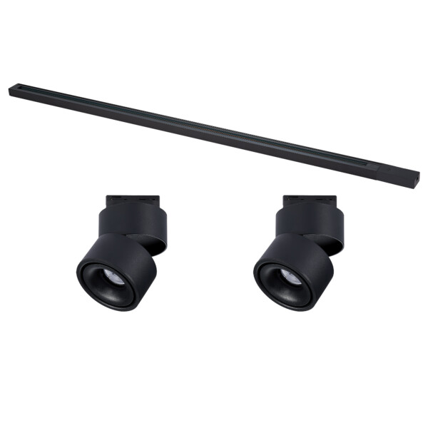 ST2652.430.02 Комплект трековый однофазный, черный, 2 светильника, 1 шинопровод, ST652.436.12, ST001 BASE