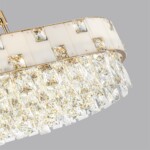 5076/10 HALL (В 2-х КОРОБКАХ) ODL24 599 золото/прозрачный/белый/металл/хрусталь/алебастр Люстра E14 10*40W CHESSI — изображение 4