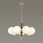 5405/7 MODERN ODL_EX24 125 золотой/серый/зеленый/белый матов./металл/керамика/стекло Люстра E14 7*40W PALLE — изображение 3