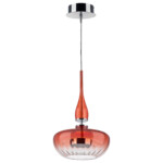 804402 Люстра ASTRA LED 12W 580LM ХРОМ/КРАСНЫЙ 3000K